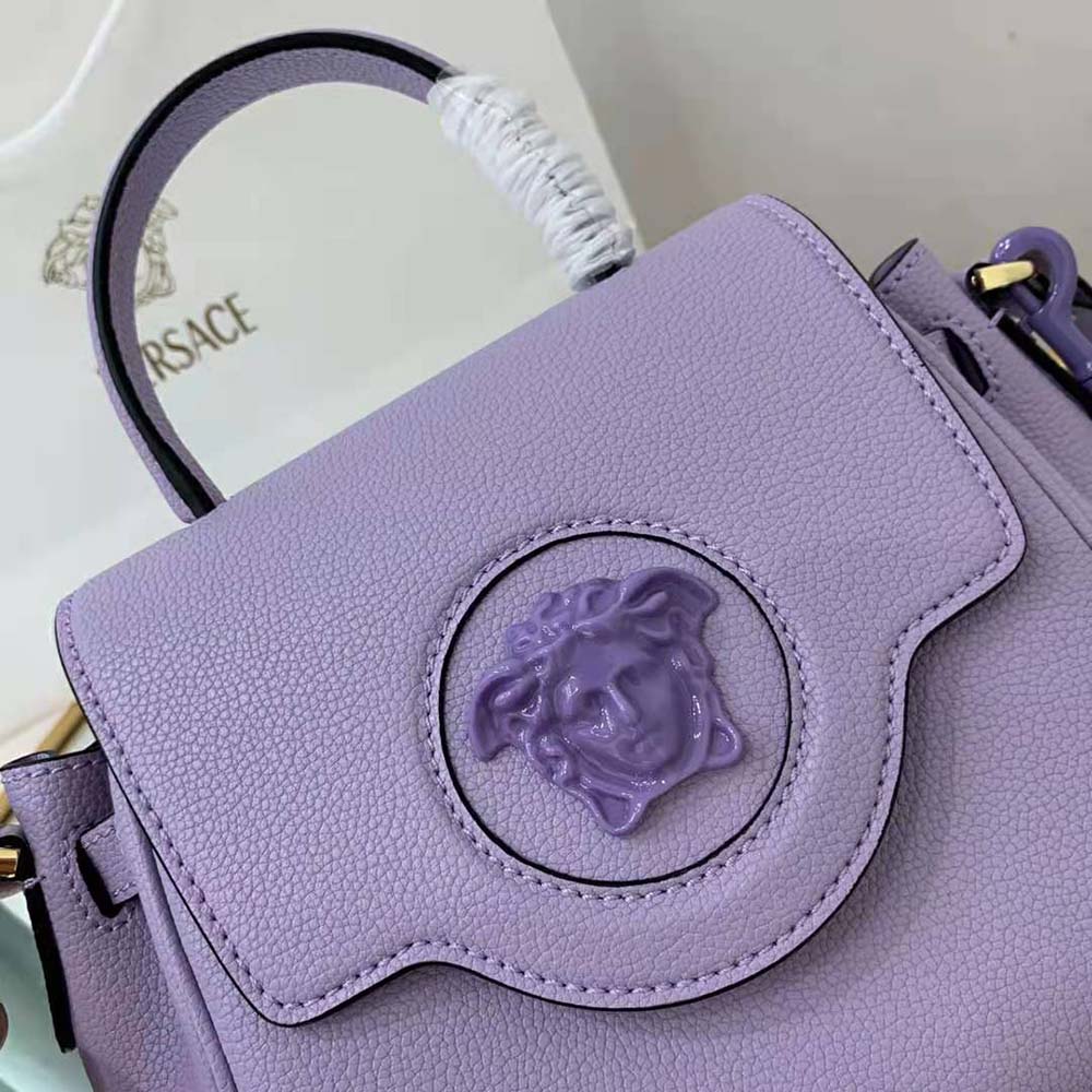 TÚI Versace Women La Medusa Small Handbag Crafted From Premium Leather-Purple