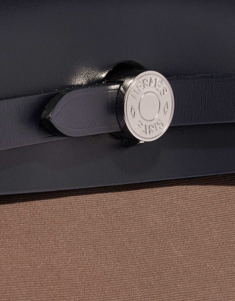 TÚI Hermès Herbag 31 Canvas Vache Hunter Etoupe  Blue Indigo