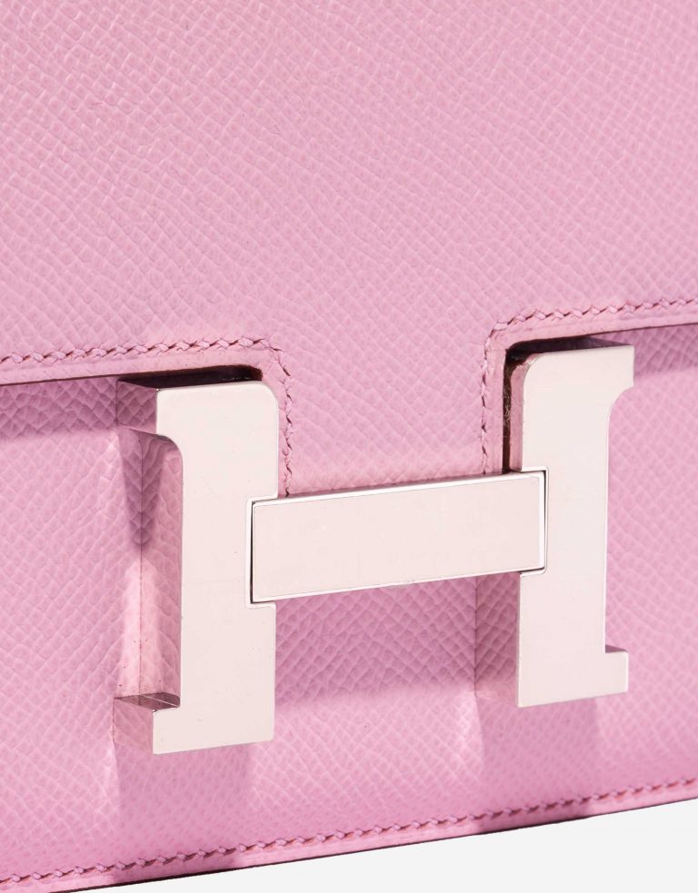 TÚI Hermès Constance 18 Epsom Mauve Sylvestre Silver Buckle khóa trắng