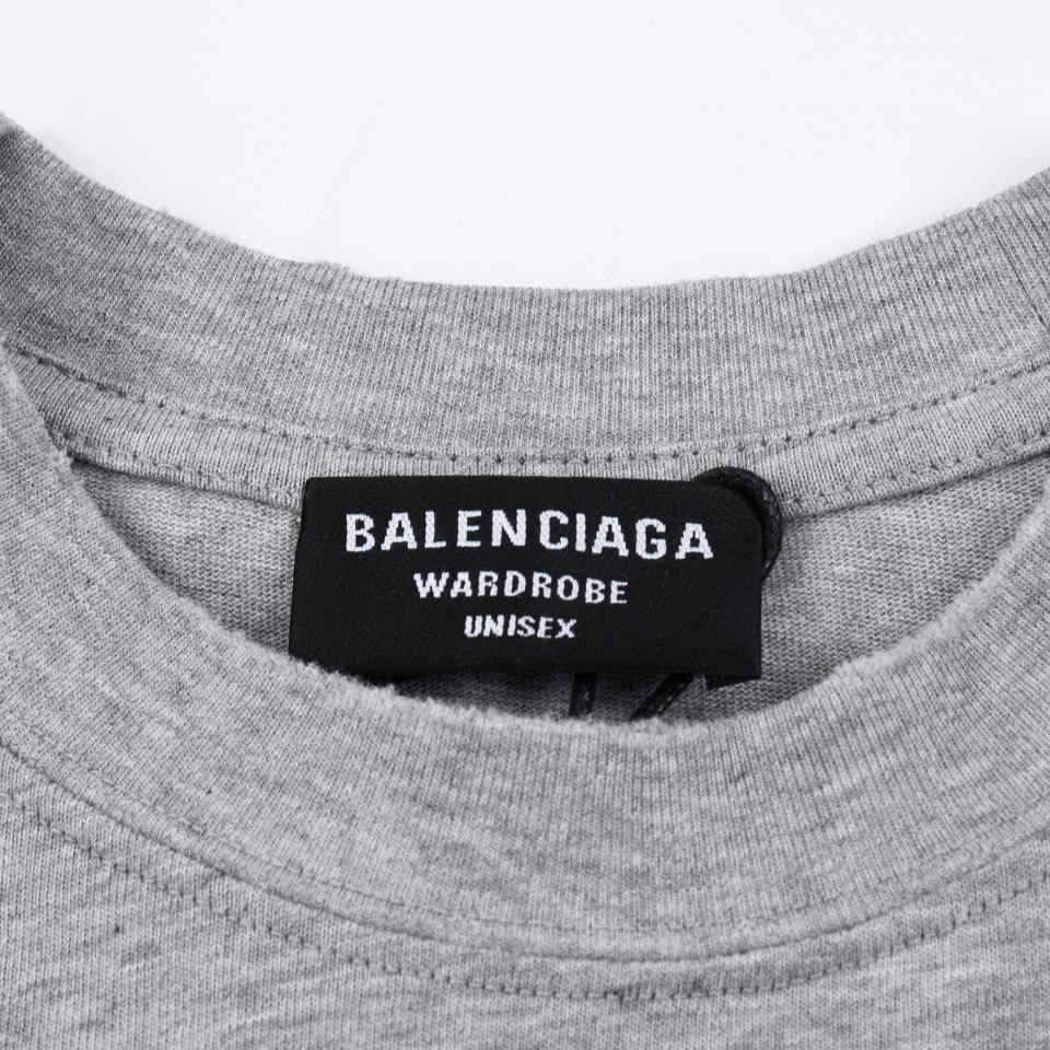ÁO BALENCIAGA print cotton jersey T-shirt