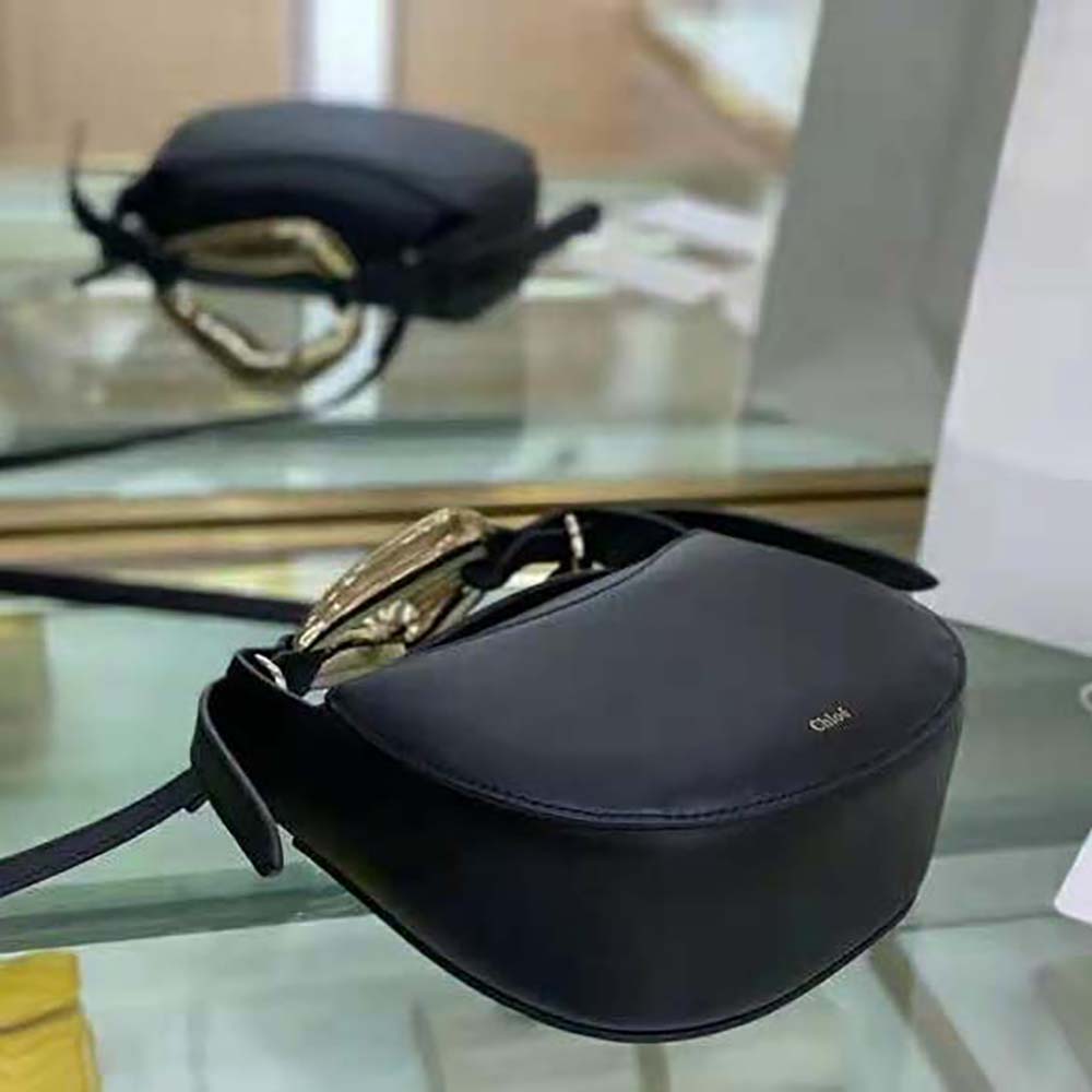 TÚI Chloe Kiss Small Purse in Small Grain Calfskin-Black