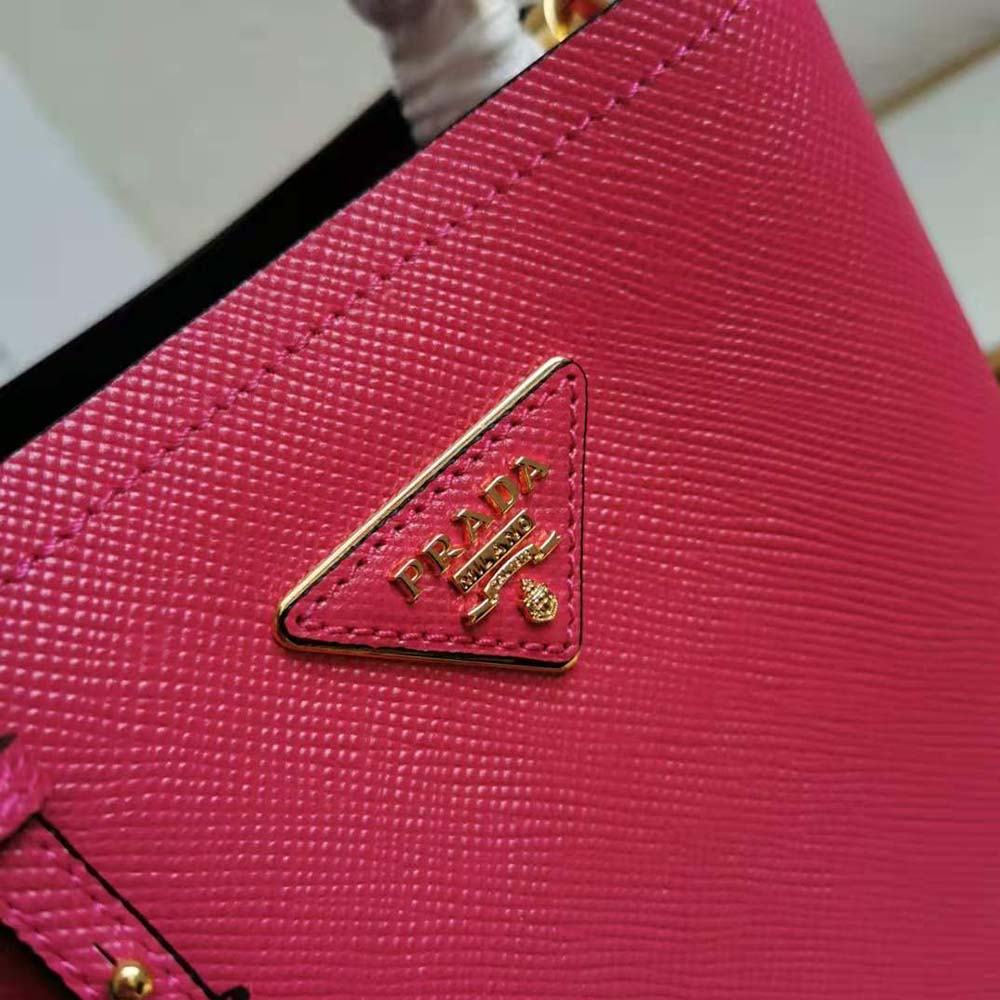 TÚI Prada Saffiano Leather Prada Panier Bag-Bag-Rose