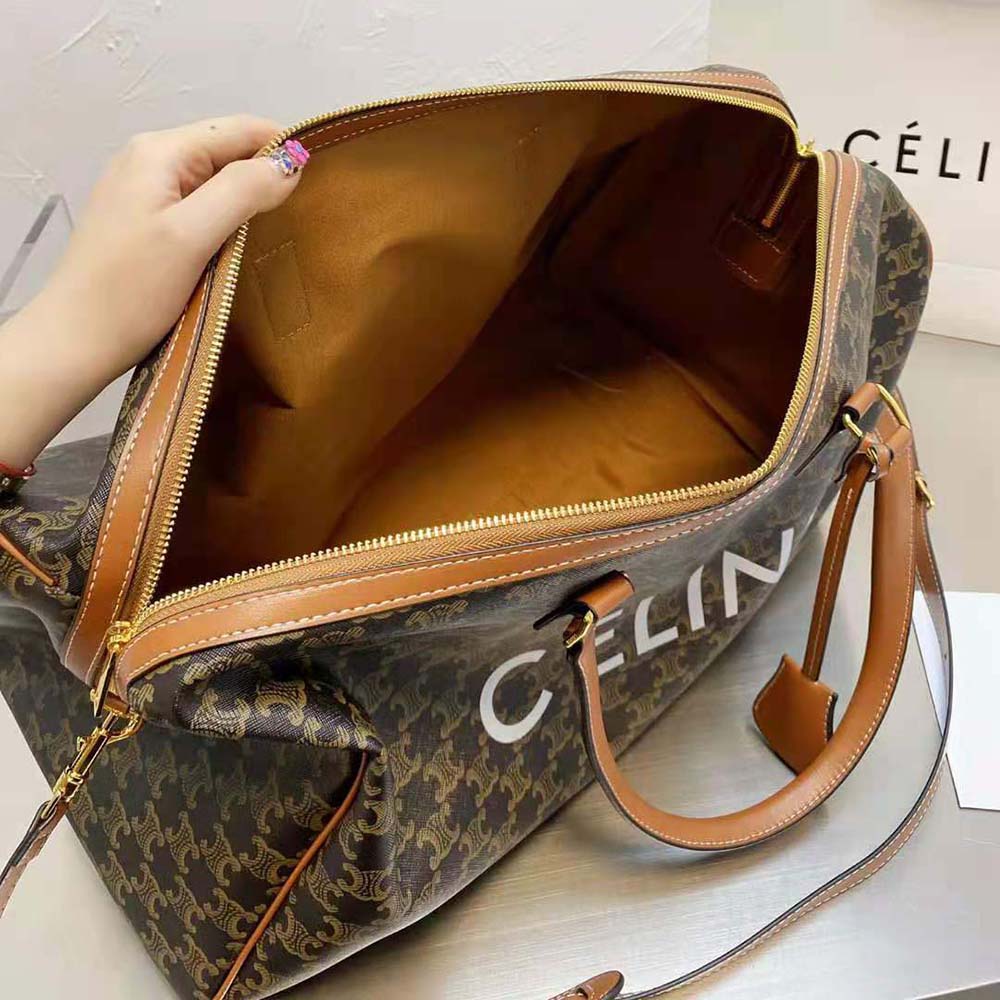 TÚI Celine Large Voyage Bag in Triomphe Canvas with Celine Print