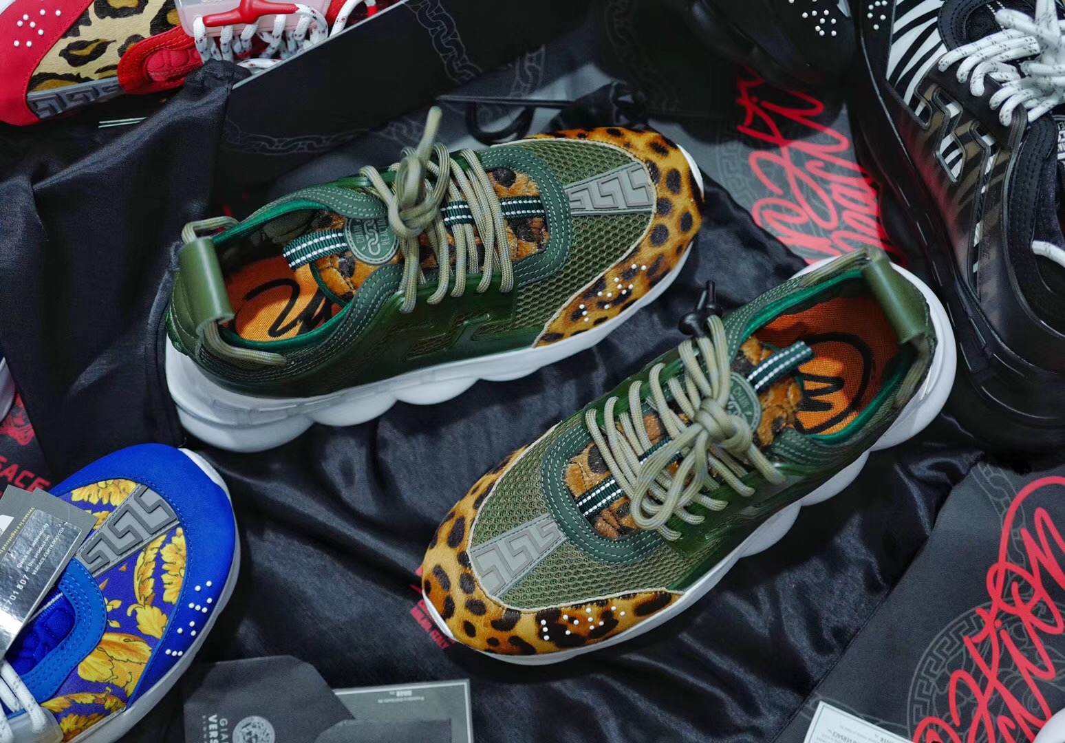 GIÀY Versace Chain Reaction Sneakers