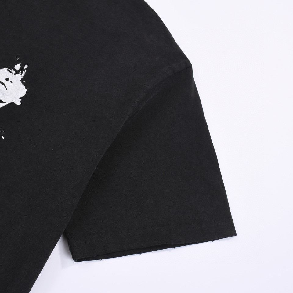 ÁO BALENCIAGA print cotton jersey T-shirt