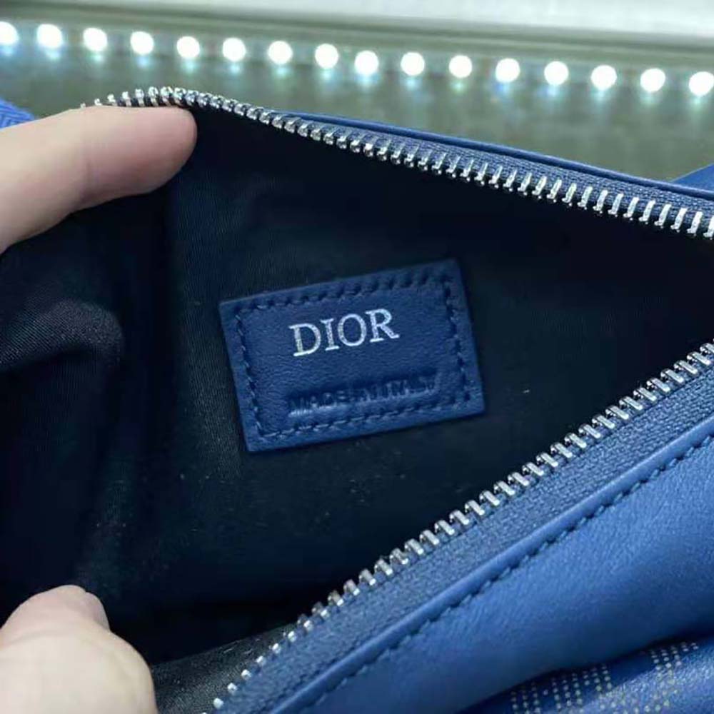 TÚI Dior World Tour Saddle Belt Bag Dior Oblique Galaxy Leather-Navy