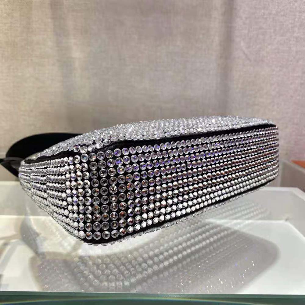 TÚI Prada Duchesse and Crystal Mini-Bag-Black