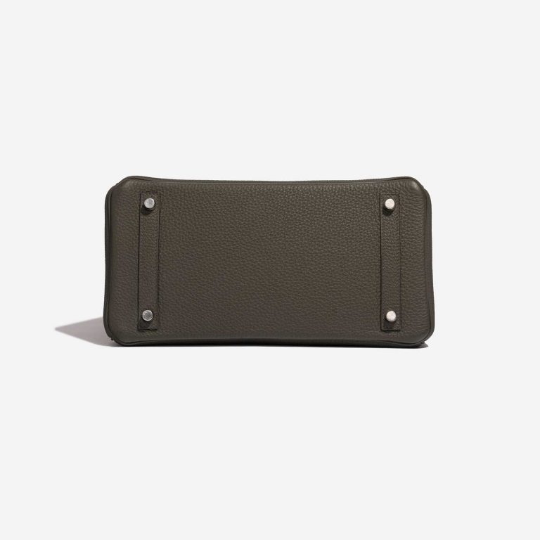 TÚI Hermès Birkin 30 Togo Vert de Gris Silver Buckle khóa trắng