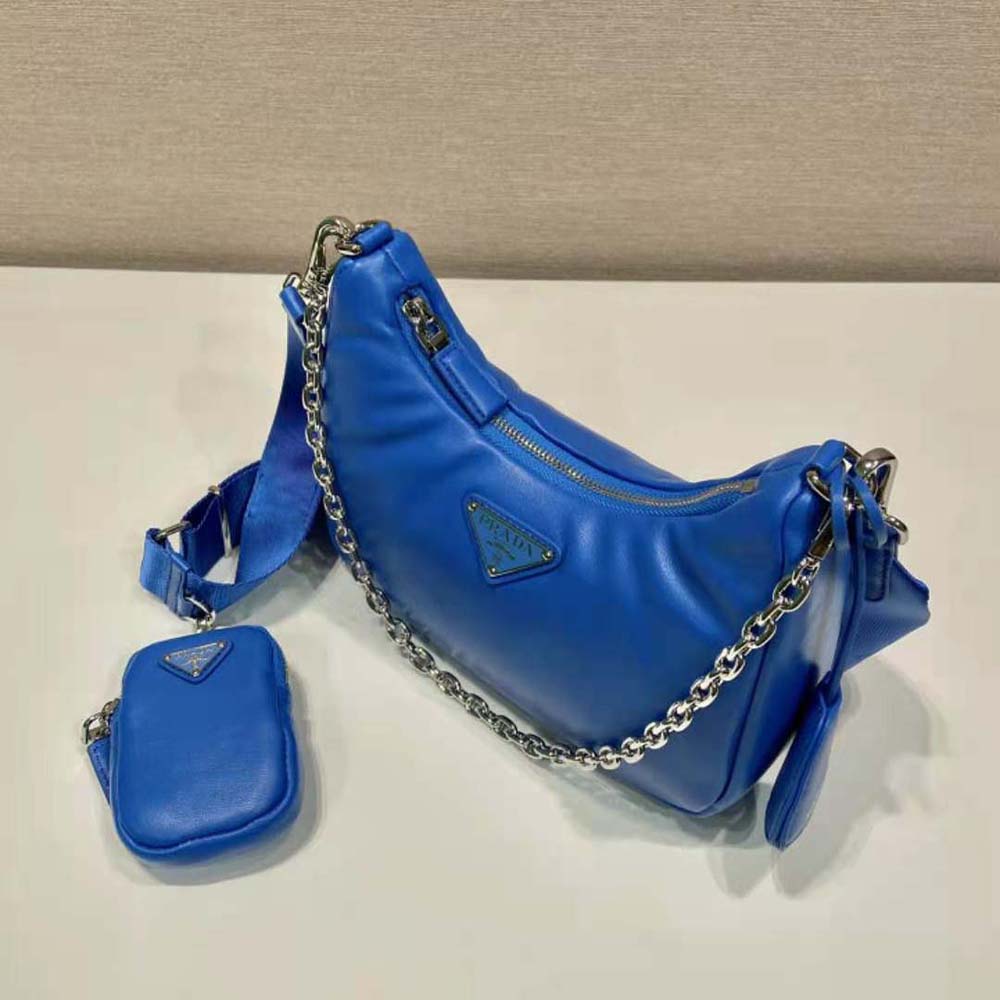 TÚI Prada Women Padded Nappa-Leather Prada Re-Edition 2005 Shoulder Bag-Blue