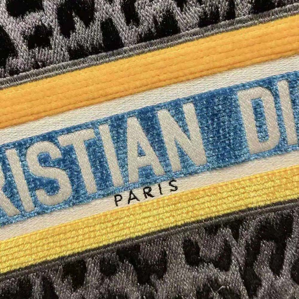 TÚI Dior Book Tote Gray Mizza Embroidered Velvet