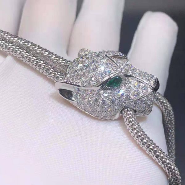 Vòng cổ Cartier Pavd Panthère de Cartier 5.68ct Kim cương vàng trắng 18K