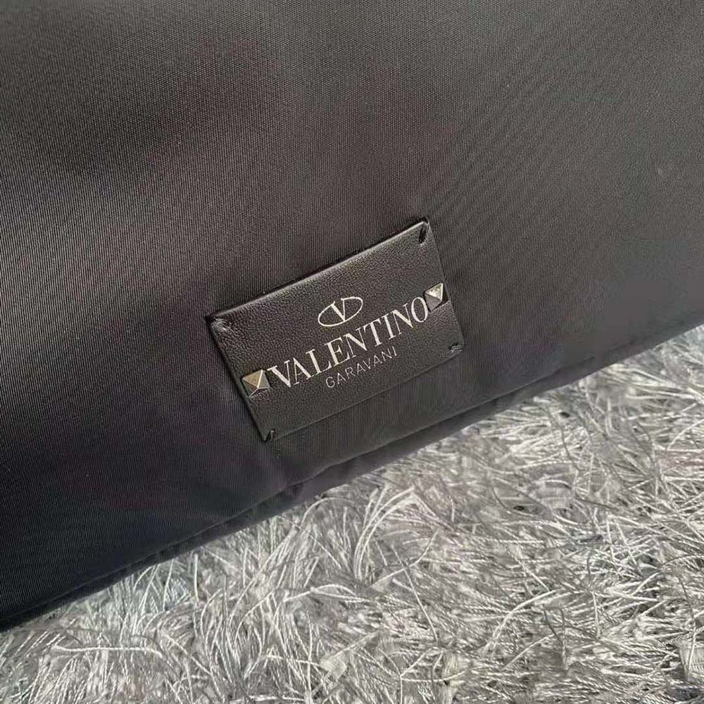 BALO VALENTINO Nylon Vltn Backpack with Leather Front Pocket