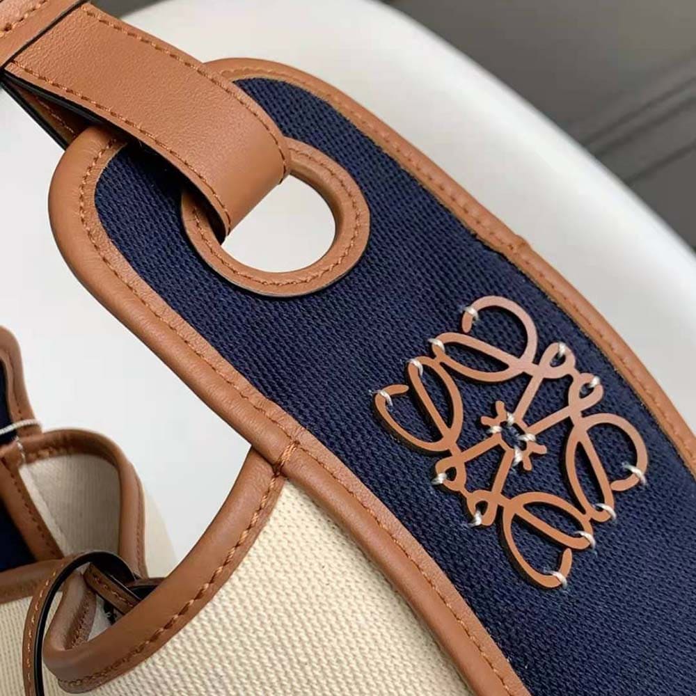 TÚI LOEWE Elephant Basket Bag bằng vải Jacquard Anagram và da bê