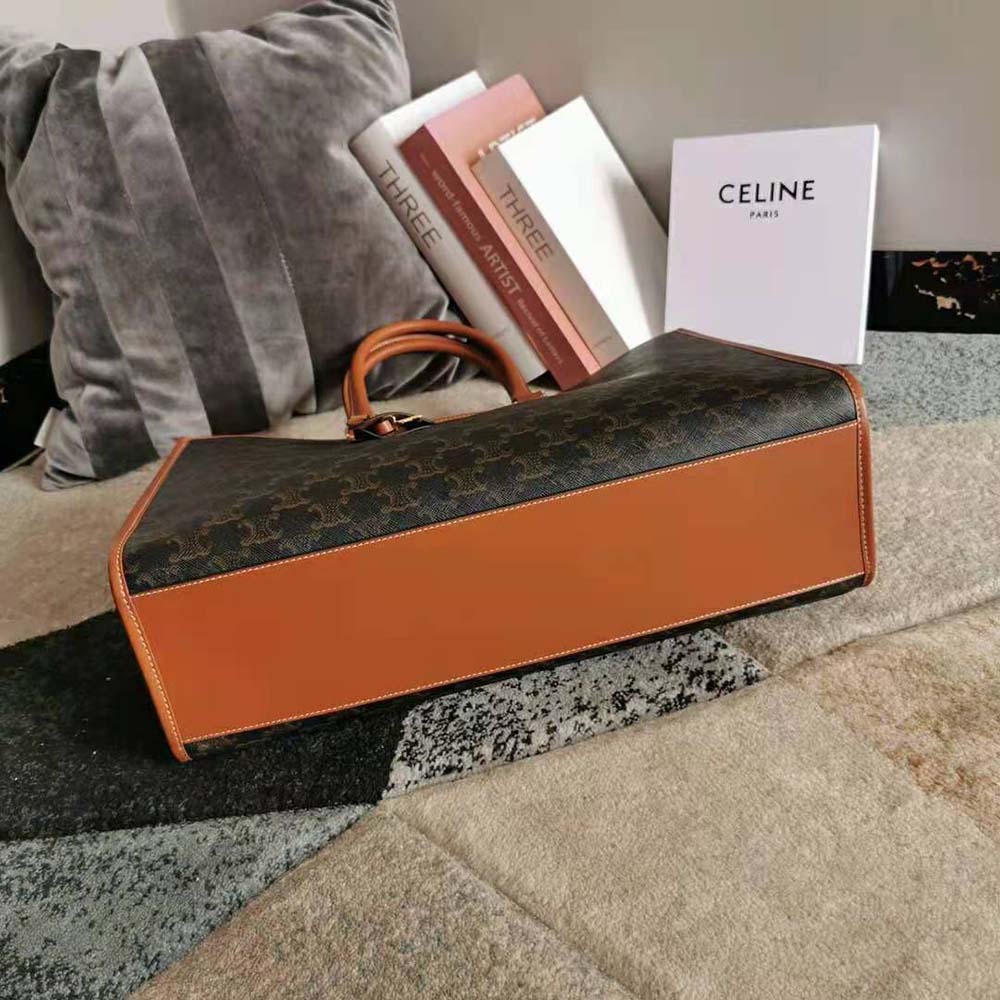 TÚI Celine Horizontal Cabas in Triomphe Canvas and Calfskin
