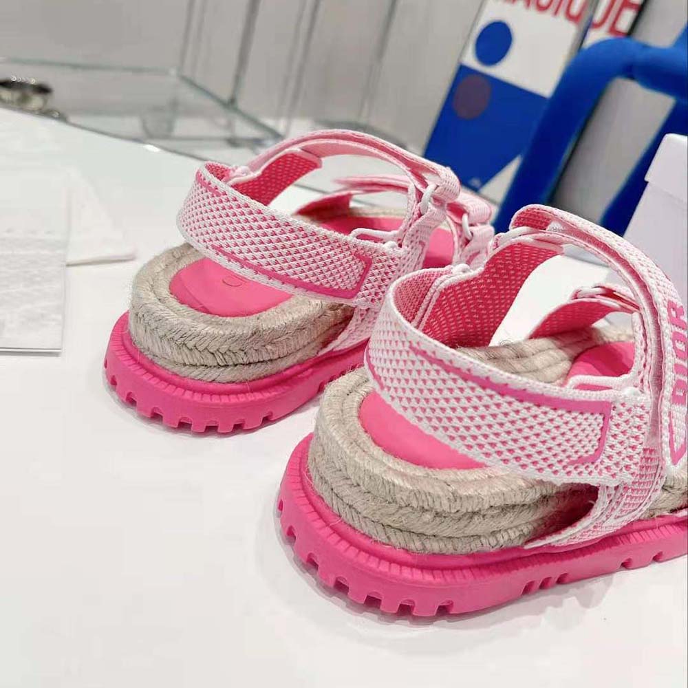 DÉP SANDAL DIOR Dioract Sandal White and Bright Pink Technical Mesh and Rubber