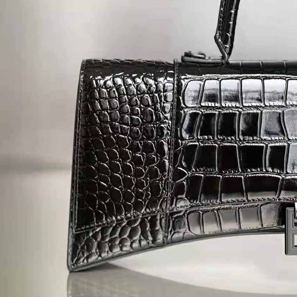 TÚI Balenciaga Women Hourglass Stretched Top Handle Bag in Black