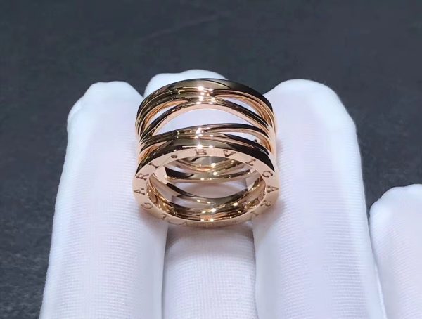 Nhẫn BVLGARI B.zero1 4 vòng vàng hồng 18K