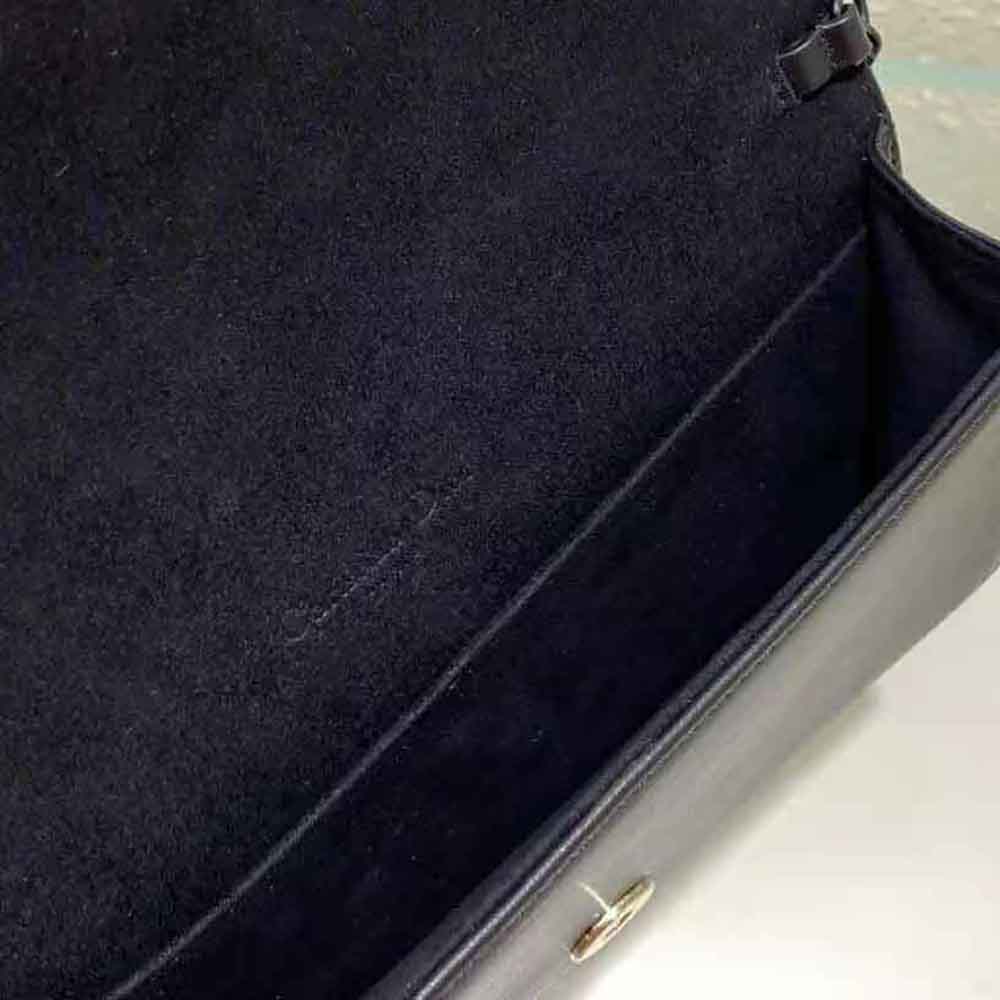 TÚI Dior Women Lady Dior Pouch Black Cannage Calfskin with Diamond Motif