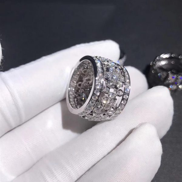 Nhẫn Van Cleef & Arpels Snowflake Diamond vàng trắng 18K