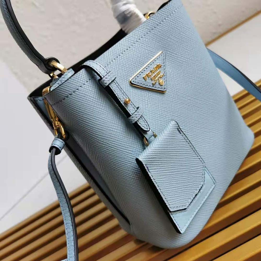 TÚI Prada Saffiano Leather Prada Panier Bag-Blue
