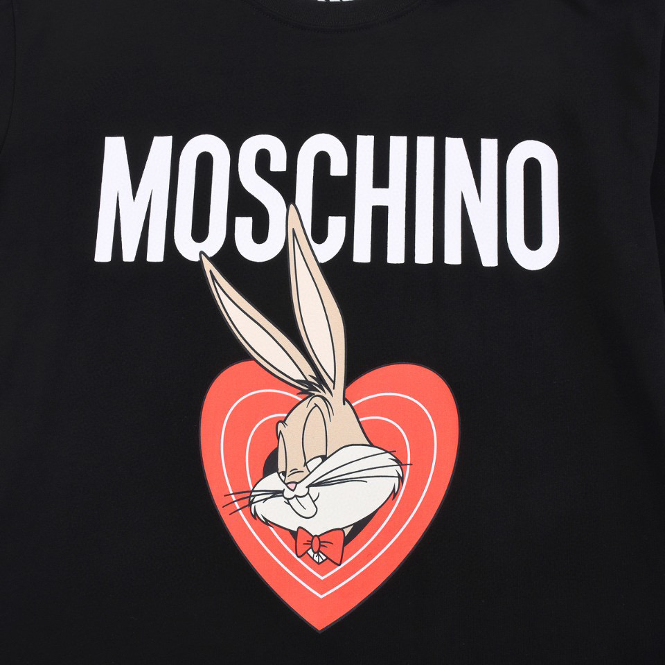 ÁO MOSCHINO print cotton jersey T-shirt