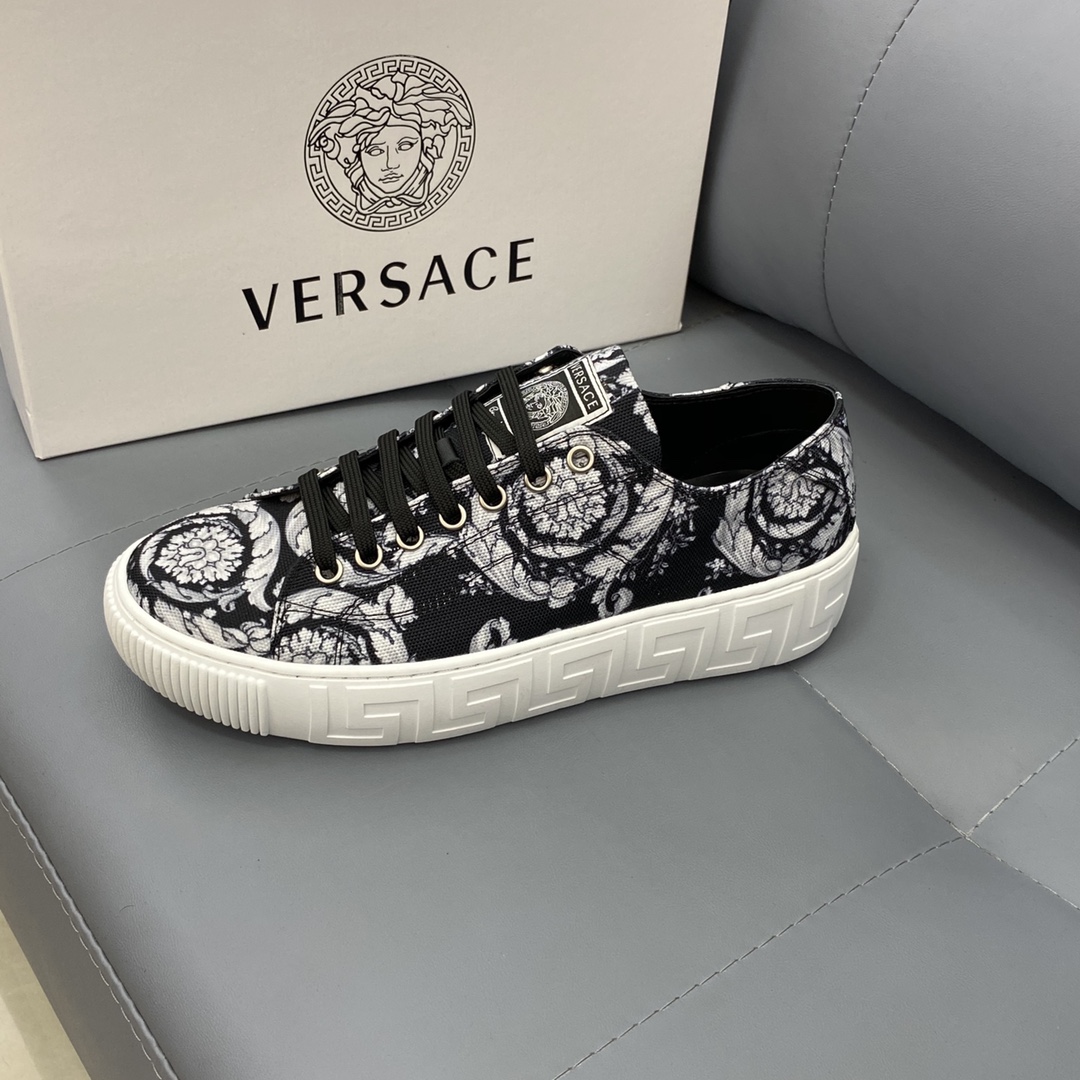 GIÀY VERSACE GRECA SNEAKERS LOW TOP CANVAS