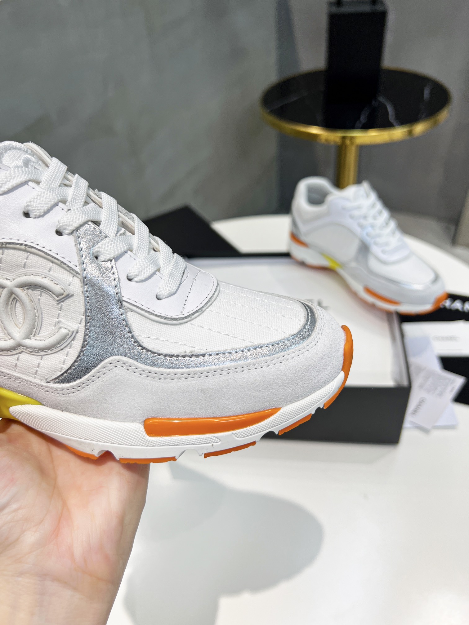 GIÀY CHANEL MULTICOLOR  LOGO SNEAKERS