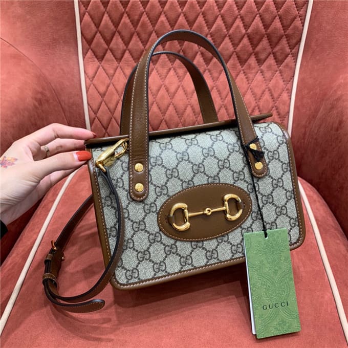 TÚI Gucci Horsebit 1955 mini top handle bag brown Top Quality