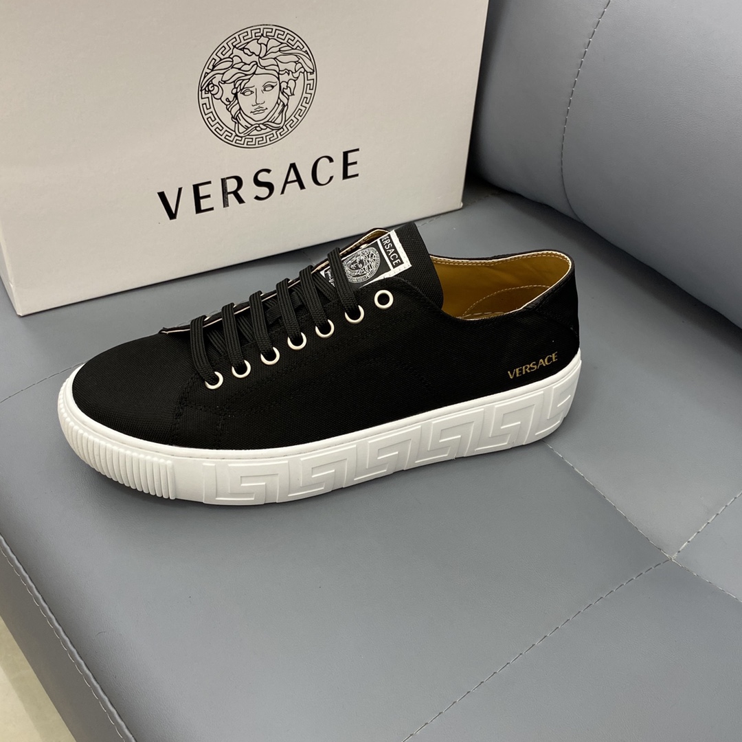 GIÀY VERSACE GRECA SNEAKERS LOW TOP CANVAS