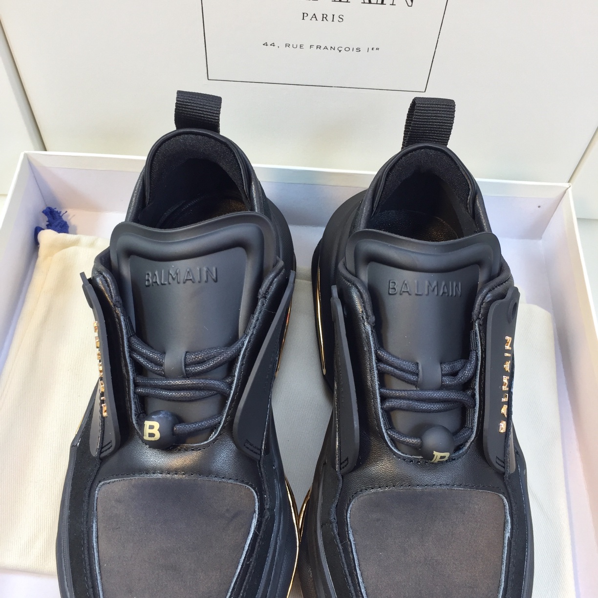 GIÀY BALMAIN BLACK SNEAKERS