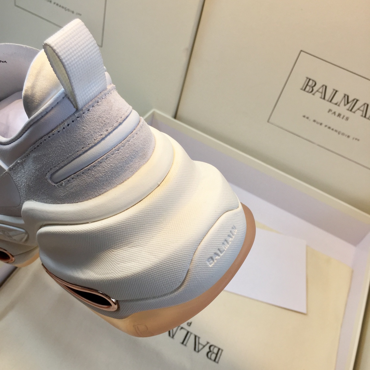 GIÀY BALMAIN WHITE SNEAKERS