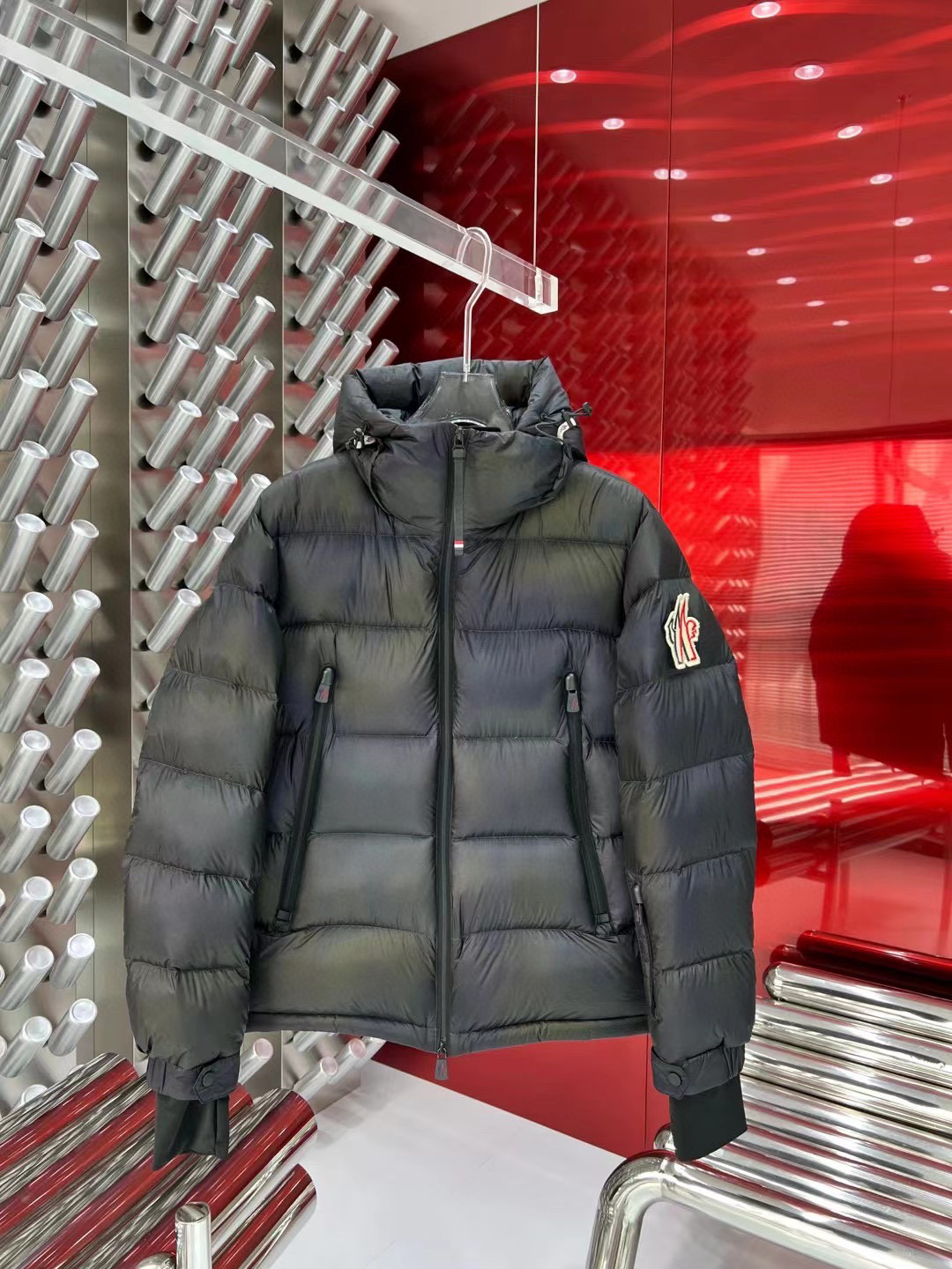 ÁO MONCLER WINTER BLACK CAMOULFLAGE DOWN JACKET