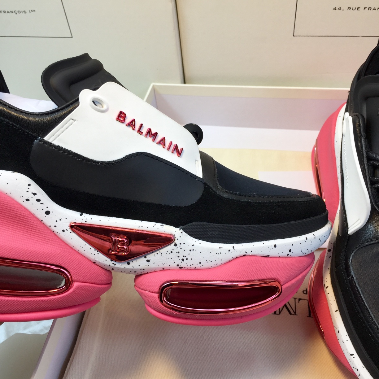 GIÀY BALMAIN BLACK PINK SNEAKERS