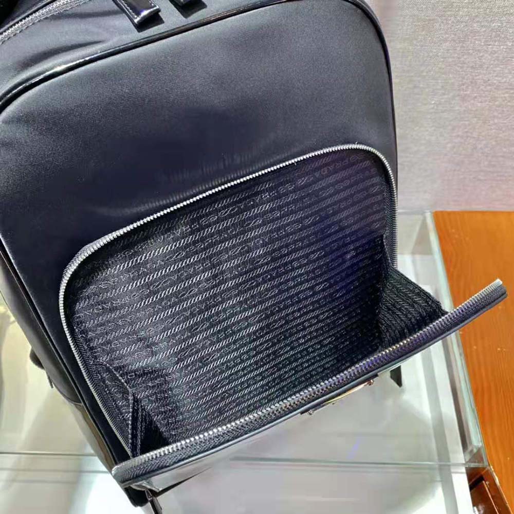 BALO Prada Re-Nylon and Leather Backpack-Black