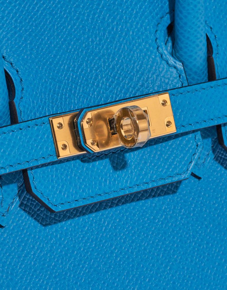 TÚI Hermès Birkin 25 Epsom Blue Frida Gold Buckle khóa vàng