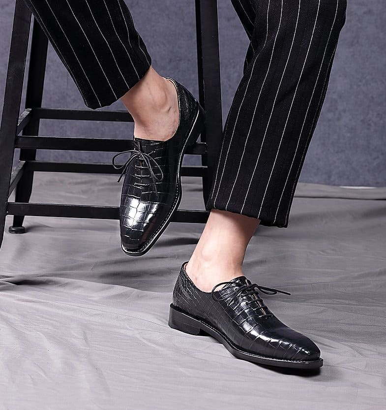 Giày Oxford Wholecut cổ điển bằng da cá sấu Alligator thủ công