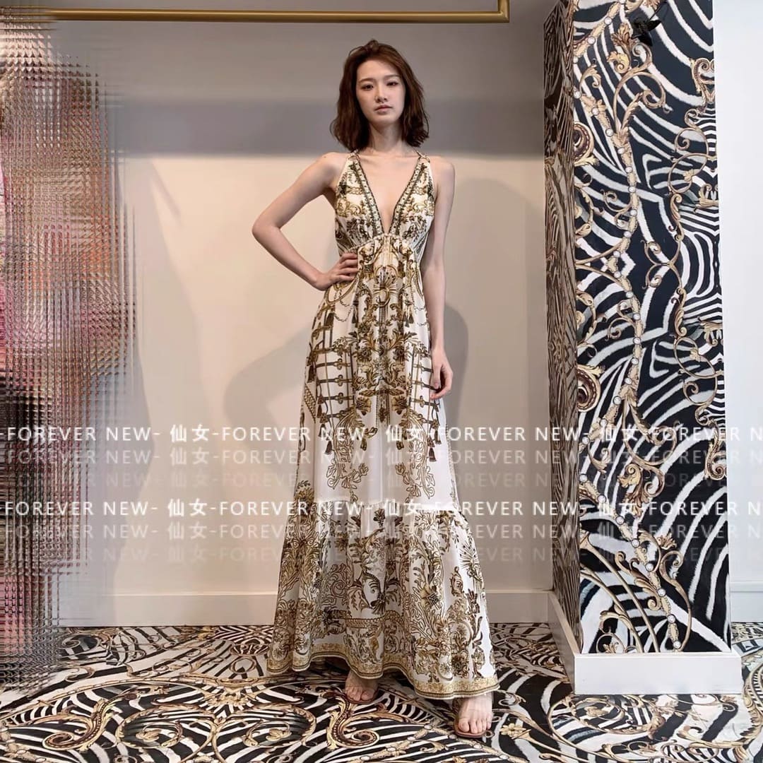 VÁY CAMILLA Flower Sparking Vintage Dress High Classy