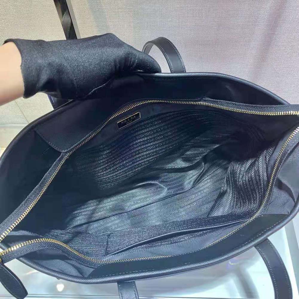 TÚI Prada Nylon Tote with Embroidered Logo