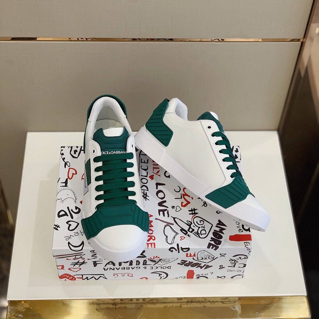GIÀY DOLCE & GABBANA GREEN WHITE SNEAKERS