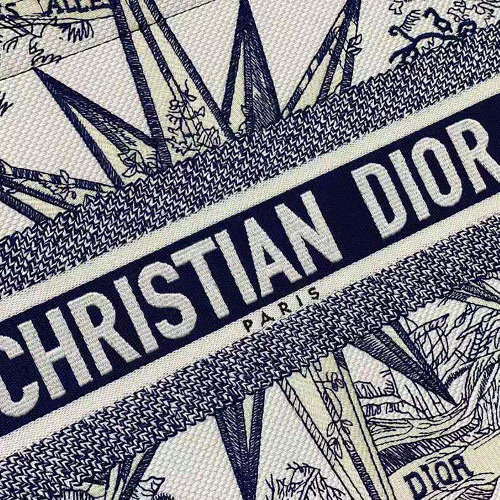 TÚI Christian Dior White and Blue Rêve D’Infini Embroidery