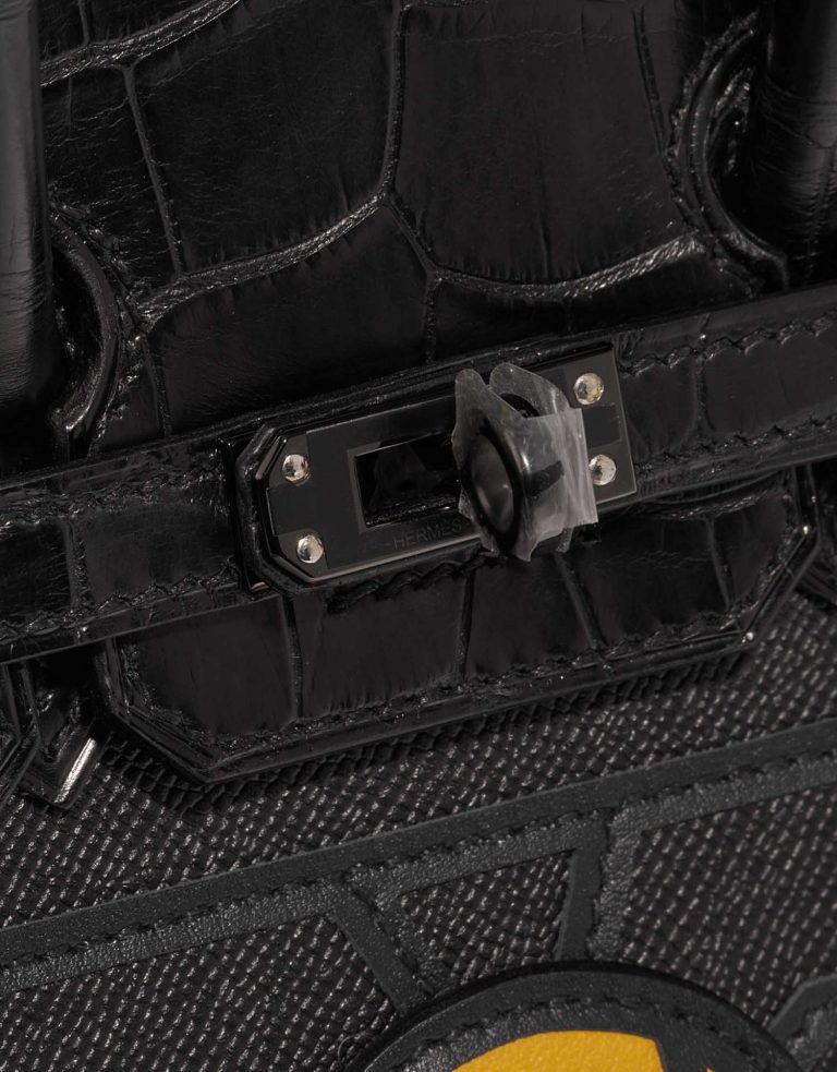 TÚI Hermès Birkin Faubourg 20 Midnight Matte Alligator Epsom Black