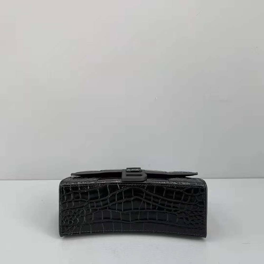 TÚI Balenciaga Hourglass Small Top Handle Bag-Black