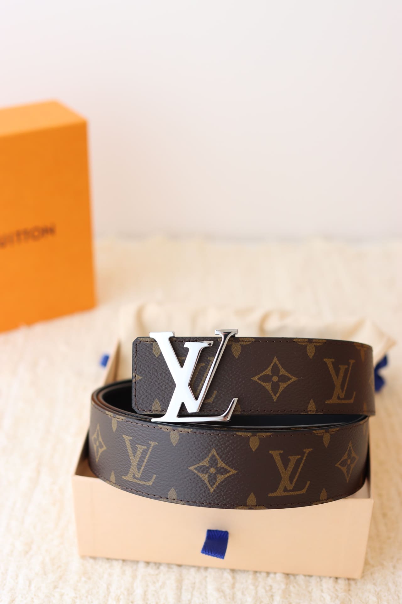 DÂY LƯNG LOUIS VUITTON LV BROWN MONOGRAM Khóa bạc