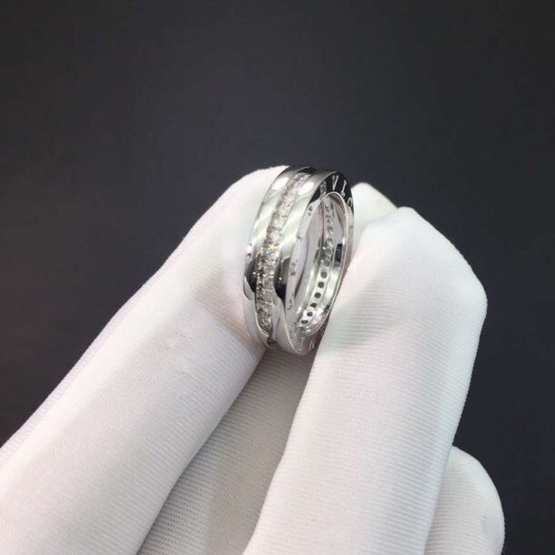 NHẪN BVLGARI B ZERO 1 ONE DIAMOND BAND WHITE GOLD 18K