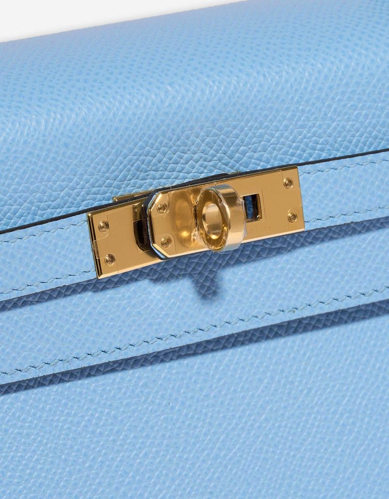 TÚI Hermès Kelly 25 Epsom Blue Celeste Gold Buckle khóa vàng