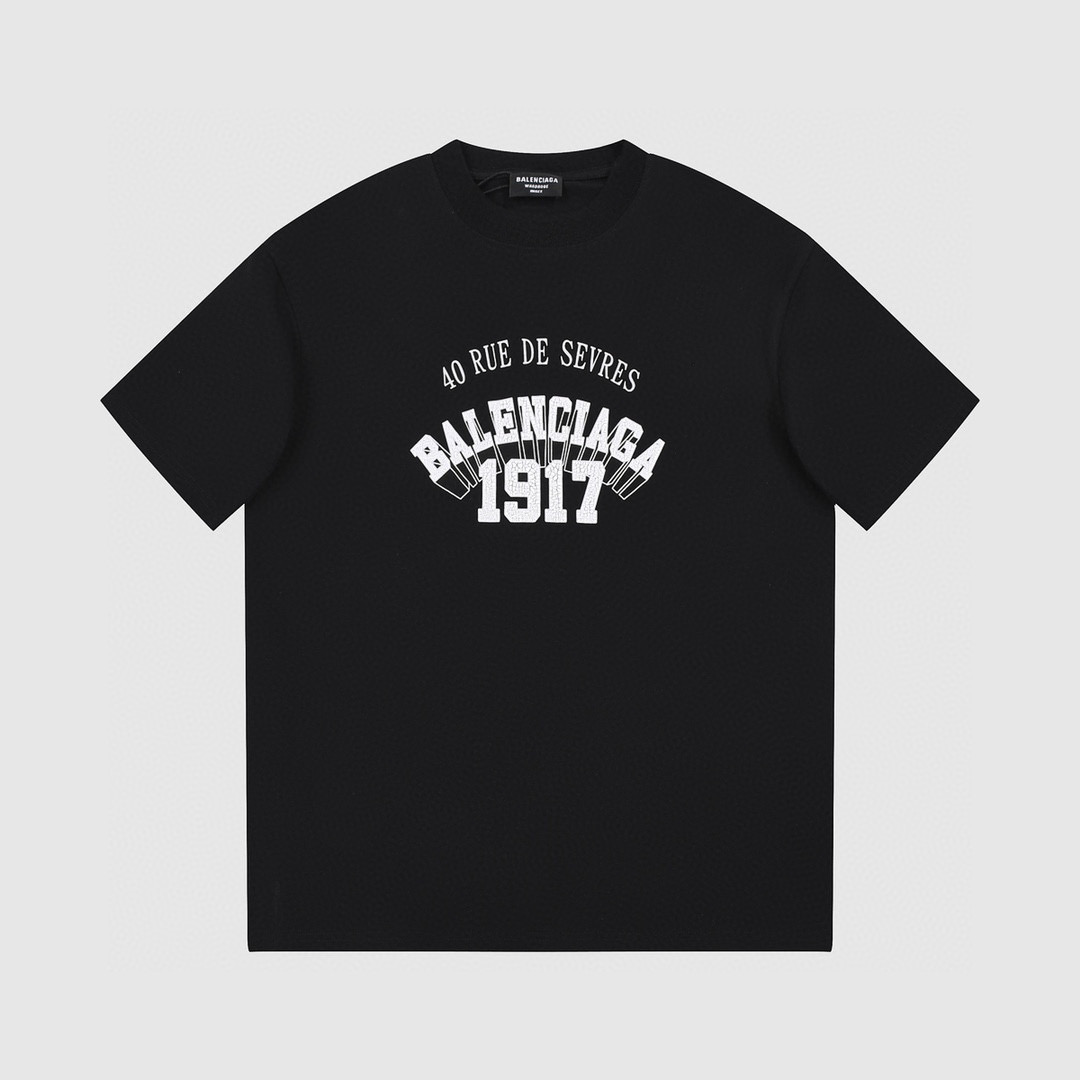 ÁO BALENCIAGA print cotton jersey T-shirt