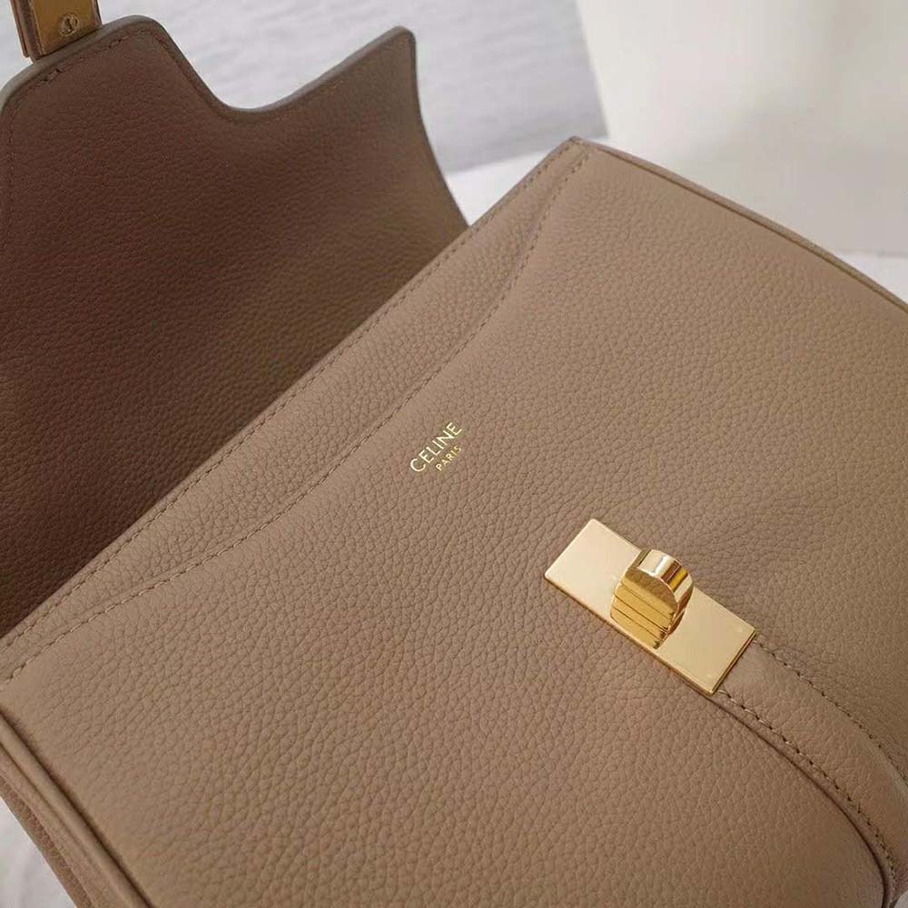 TÚI Celine Women Small 16 Bag in Grained Calfskin-Sandy