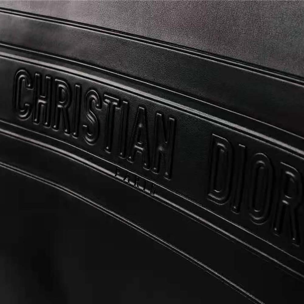 TÚI Dior Women Small Dior Book Tote Black Calfskin