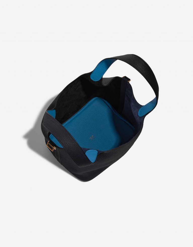 TÚI Hermès Picotin 22 Taurillon Clemence Blue Nuit Gold Buckle khóa vàng