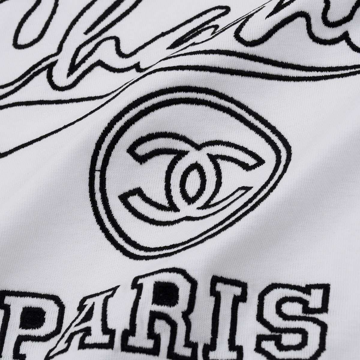 ÁO CHANEL print cotton jersey T-shirt